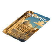 バチカン市国 サンピエトロ広場 イラスト 旅行 マグネット (左側)