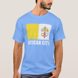 バチカン市国 フラグ グランジ 国旗 バチカン Tシャツ