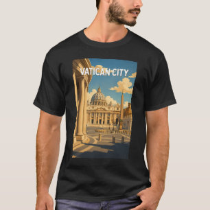 バチカン市国 聖ペテロ広場 イラスト 旅行 Tシャツ