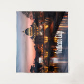 バチカン市夜のローマカトリック教会 タペストリー (正面)