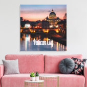 バチカン市夜ローマカトリック教会 キャンバスプリント (インサイチュ (リビング))