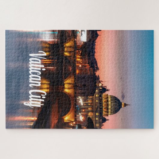 バチカン市夜ローマカトリック教会 ジグソーパズル (横)