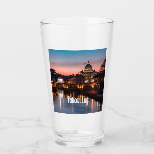 バチカン市夜ローマカトリック教会 タンブラーグラス (正面)