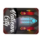 バチカン市漫画の旅行ポスター マグネット (横)