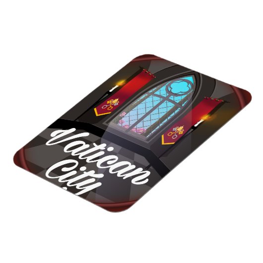 バチカン市漫画の旅行ポスター マグネット (左側)