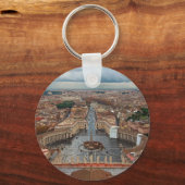 バチカン市 – セントピーター大聖堂からの眺め キーホルダー (正面)