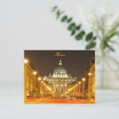 バチカン市、ローマ、イタリア、夜 ポストカード (スタンド正面)