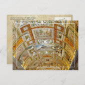 バチカン美術館のマップのギャラリーの天井 ポストカード (正面/裏面)