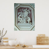 バチカン美術館の天井パネルプリント ポスター (キッチン)