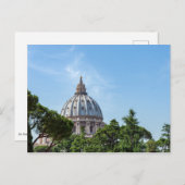 バチカン・ガーデンズの聖ペテロ大聖堂ドーム ポストカード (正面/裏面)