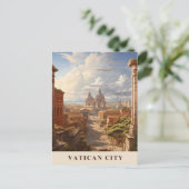 バチカン・クリスチャン・チャーチ・ヴィンテージ旅行アート ポストカード (スタンド正面)