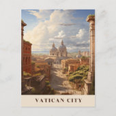 バチカン・クリスチャン・チャーチ・ヴィンテージ旅行アート ポストカード (正面)