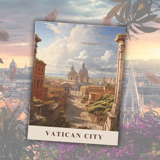 バチカン・クリスチャン・チャーチ・ヴィンテージ旅行アート ポストカード