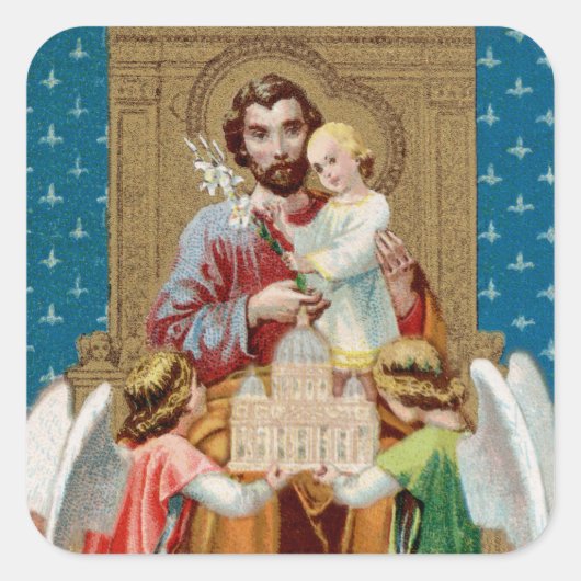 バチカン・モケットを受け取った聖ヨセフ即位 スクエアシール (正面)