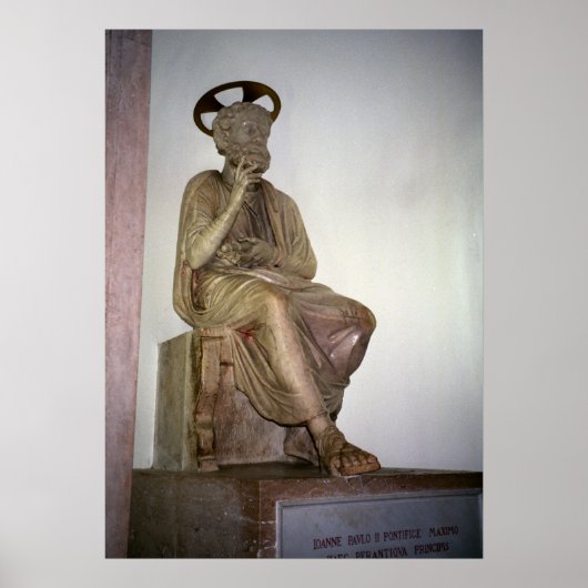 バチカン、聖ペテロの像 ポスター (正面)
