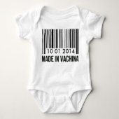 バチナカスタムで作られた誕生日 ベビーボディスーツ (正面)