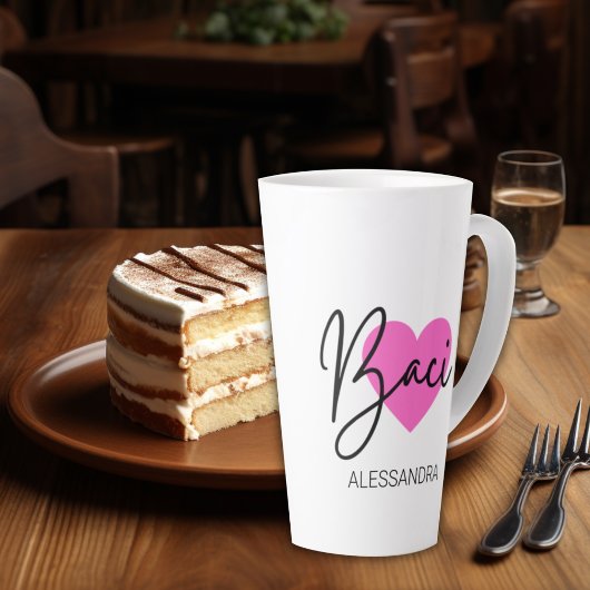 バチピンクハートラテマグスイート愛情あふれるギフト カフェラテマグ