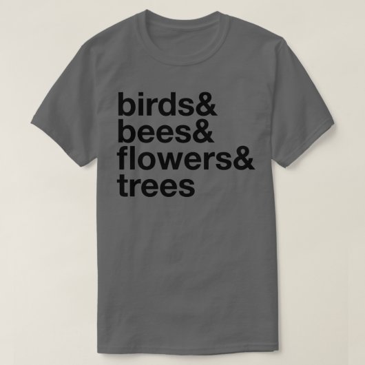 バチミツバチが花の木 Tシャツ (デザイン正面)