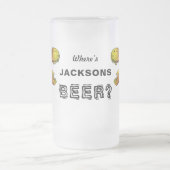 バチュラーパーティおもしろい引用文T-レックスパーソナライズされた フロストグラスビールジョッキ (中央)