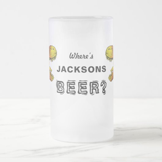 バチュラーパーティおもしろい引用文T-レックスパーソナライズされた フロストグラスビールジョッキ (中央)