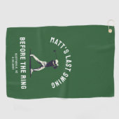 バチュラーパーティのカスタム好意ゴルフトリップgroomsmen ゴルフタオル (横)