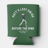 バチュラーパーティのカスタム好意ゴルフトリップgroomsmen 缶クーラー (裏面)