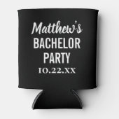 バチュラーパーティのモダンタイポグラフィ 缶クーラー (正面)