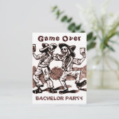 バチュラーパーティの招待，新郎のシャワーの招待 インビテーションポストカード (スタンド正面)