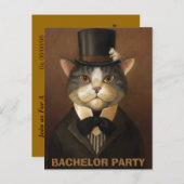 バチュラーパーティの招待,新郎のシャワーの招待 インビテーションポストカード (正面/裏面)