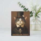 バチュラーパーティの招待,新郎のシャワーの招待 インビテーションポストカード (スタンド正面)