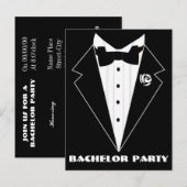 バチュラーパーティの招待，新郎のシャワーの招待 インビテーションポストカード (正面/裏面)