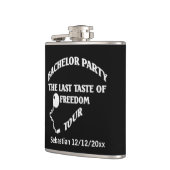 バチュラーパーティの最後の自由の味パーソナライズされた フラスク (左)