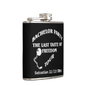 バチュラーパーティの最後の自由の味パーソナライズされた フラスク (右)