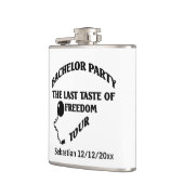 バチュラーパーティの最後の自由の味パーソナライズされた フラスク (左)
