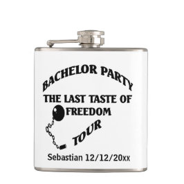 バチュラーパーティの最後の自由の味パーソナライズされた フラスク