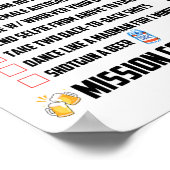 バチュラーパーティの課題 – おもしろい Groom Challenge ポスター (角)