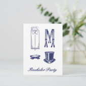 バチュラーパーティはがき インビテーションポストカード (スタンド正面)