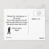 バチュラーパーティは郵便はがき感謝していしています ポストカード (裏面)