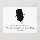 バチュラーパーティは郵便はがき感謝していしています ポストカード (正面)