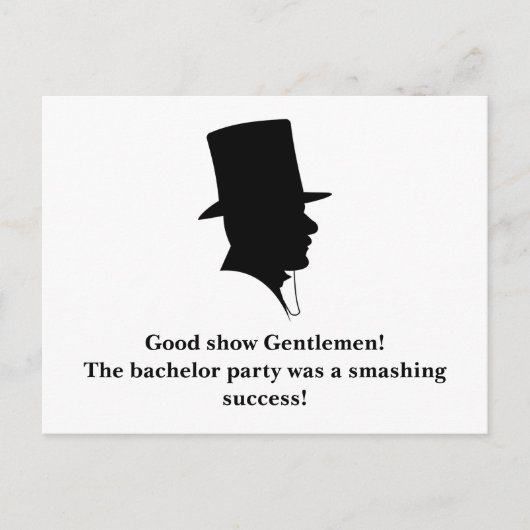 バチュラーパーティは郵便はがき感謝していしています ポストカード (正面)