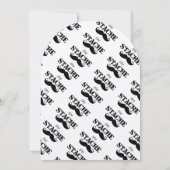 バチュラーパーティひげ模様 招待状 (裏面)