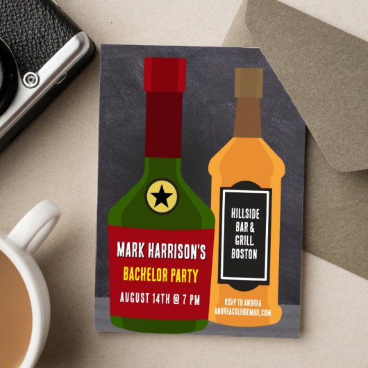 バチュラーパーティアットザバー招待状 招待状