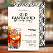 バチュラーパーティオールドファッションドウイスキーテーマエレガント 招待状