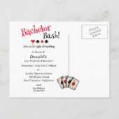 バチュラーパーティカジノナイト インビテーションポストカード (裏面)