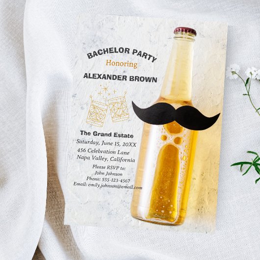 バチュラーパーティカスタムウイスキー 招待状