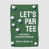 バチュラーパーティカスタムゴルフTRIPレッツパーティー ゴルフタオル (正面)