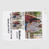 バチュラーパーティカスタム3フォトコラージュ ゴルフタオル (横)