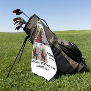 バチュラーパーティカスタム3フォトコラージュ ゴルフタオル