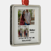 バチュラーパーティカスタム3フォトコラージュ メタルオーナメント (右)