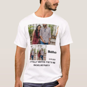 バチュラーパーティカスタム3フォトコラージュTシャツ Tシャツ